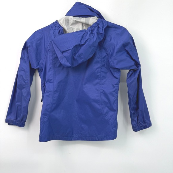 REI Co-op Rain Jacket Kids 8 Blue Hooded Waterproof Outdoor Gorpcore - Picture 2 of 9